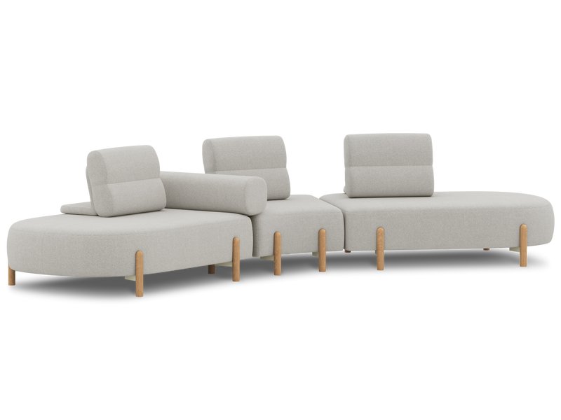 Диван модульный Альди 4 Букле Бежевый