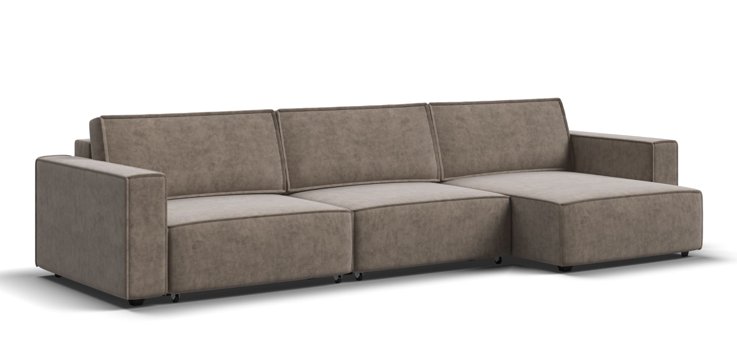 Угловой диван Босс Софт Модуль Макс Велюр Роял тауп